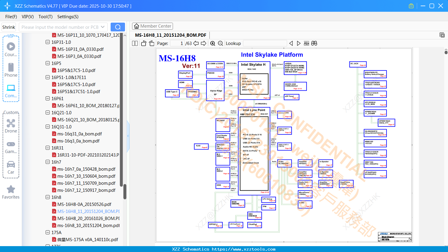 Laptop MSI MS-16H8_11_20151204_BOM
